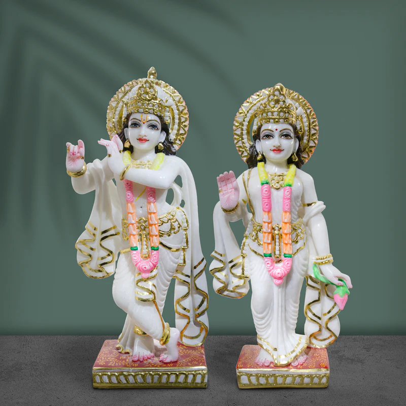 Radha Krishna Marble Murti