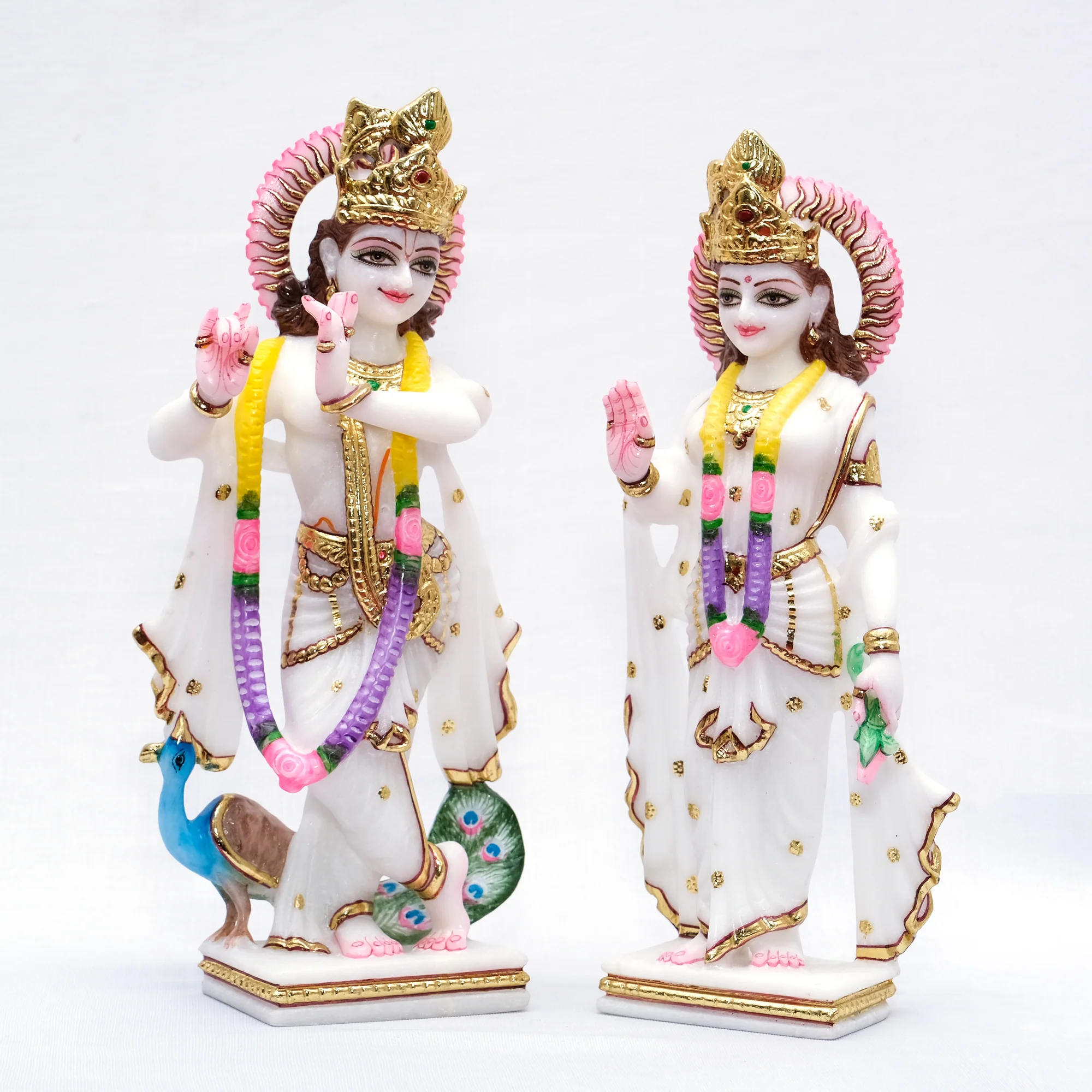 Jugal Jodi Radha Krishna, White Marble