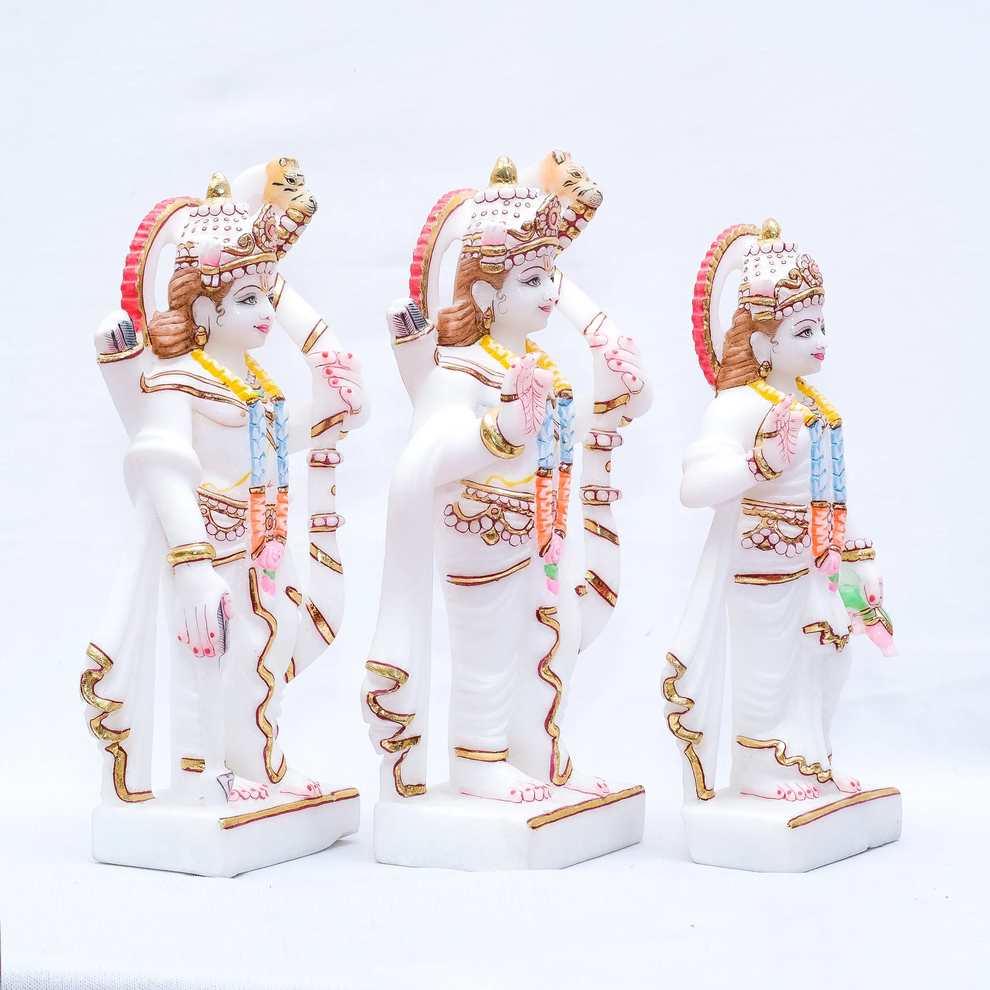 Ram Darbar, 12 Inch, White Marble Statue